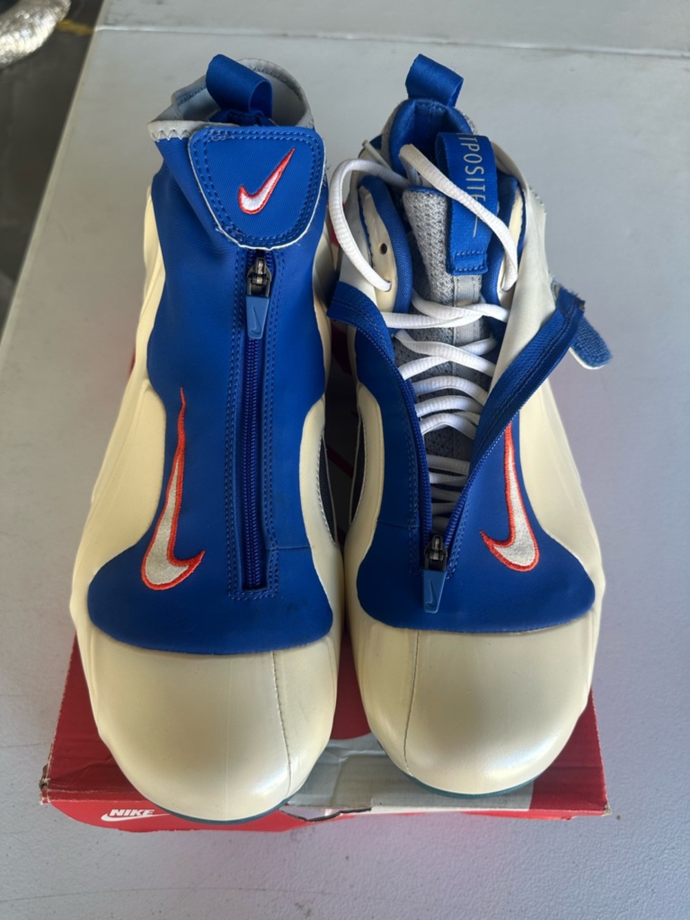 Nike Air knicks Flightposite 2014 blue and orange Size US 11.5 great condition